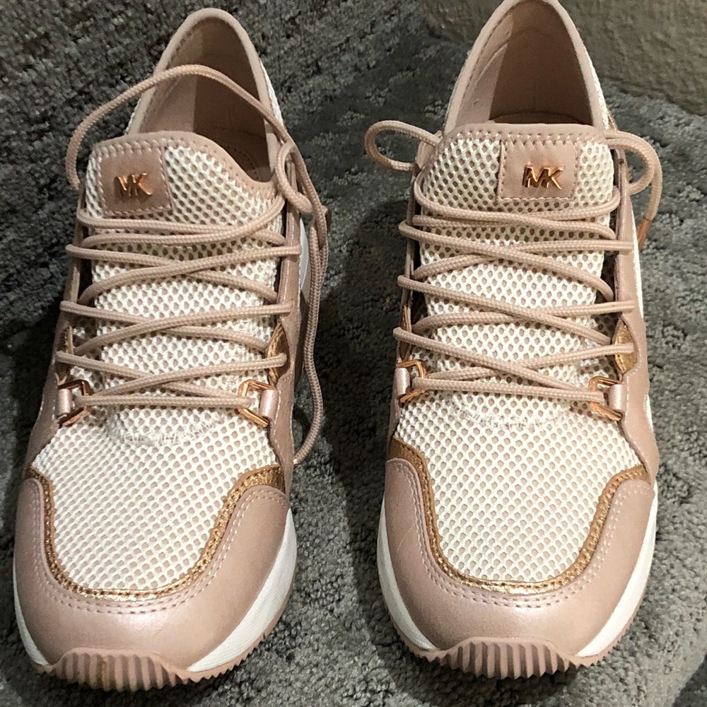 Michael Kors leather and mesh sneaker